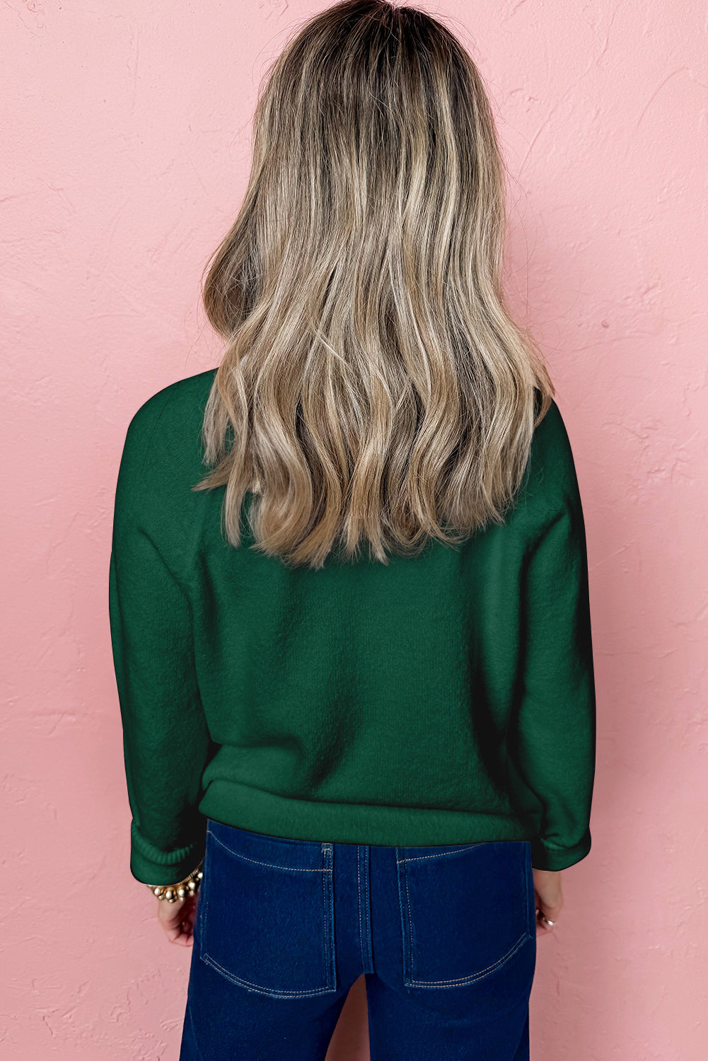 MERRY Letter Pattern Christmas Raglan Sleeve Sweater