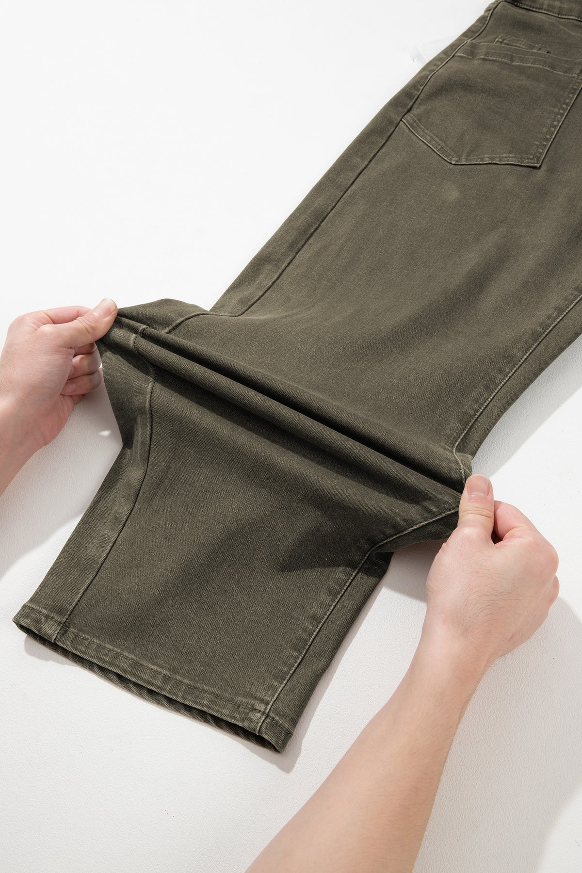 Square Patch Pocket Ankle-length Barrel Jeans