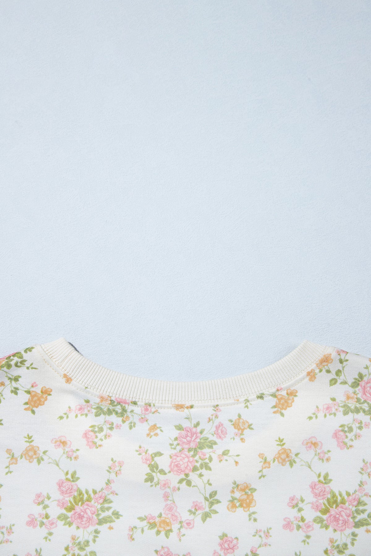 Floral Print Long Sleeve Shift Top Pocketed Shorts 2pcs Set