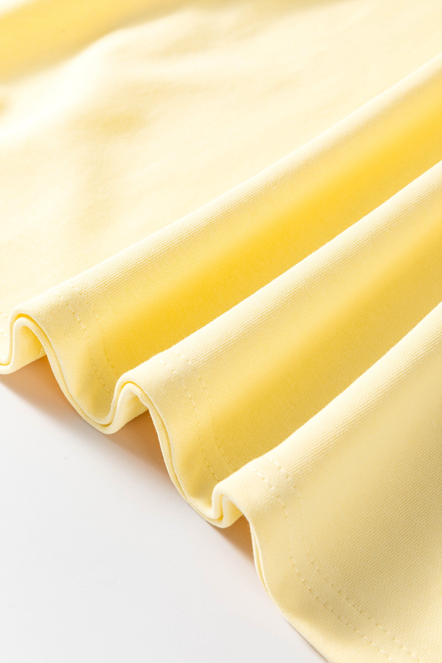 Eyelet Embroidered Lace Splicing Sleeve Loose T Shirt Dress - Yellow