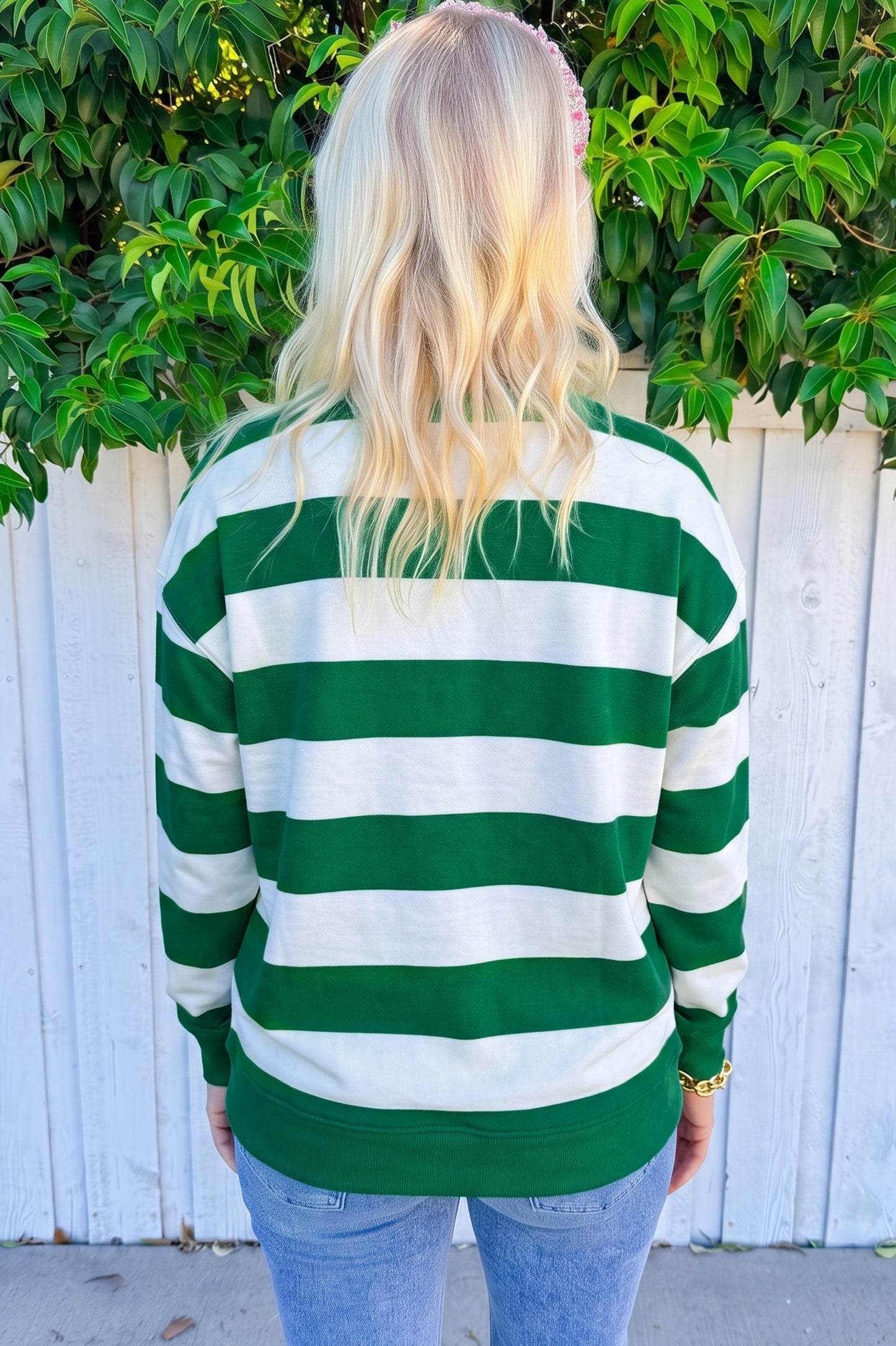 holly jolly Letter Embroidered Pullover Sweatshirt