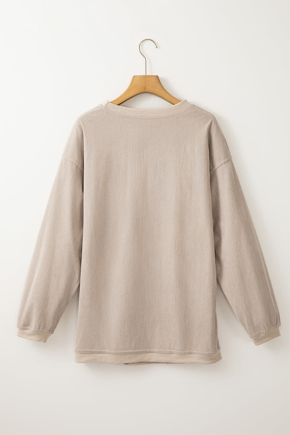 Twisted Rib Texture game day Rugby Embroidered Baggy Sweatshirt