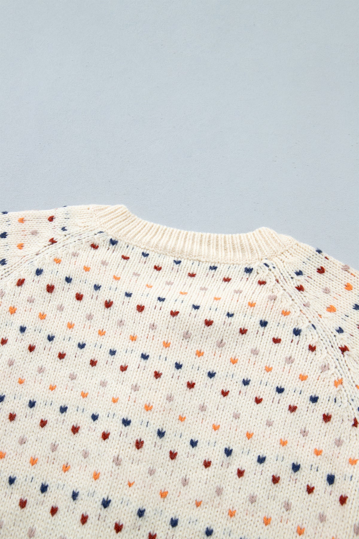 Geometric Print Button Front Long Sleeve Regular Fit Cardigan