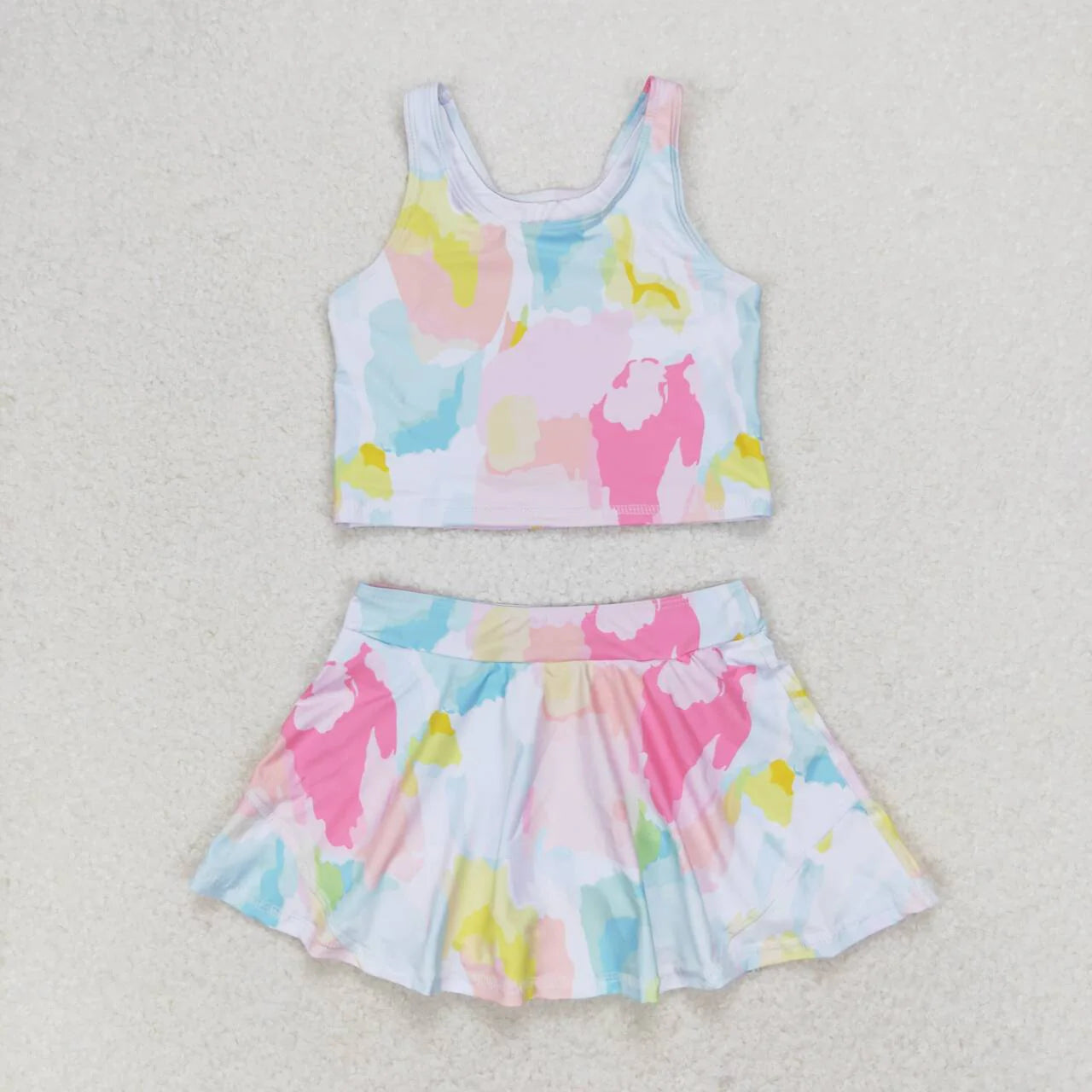 Girls Athletic Skirt Set