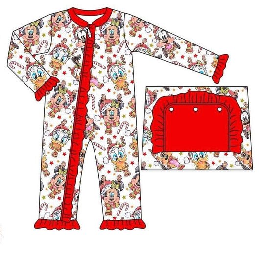 Girls Disney Christmas PJ Onesie