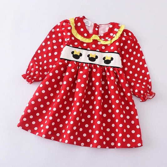 Smocked Minnie Long Sleeve Dress