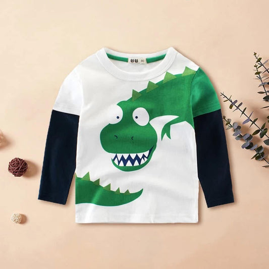 Boys Long Sleeve Dinosaur Shirt