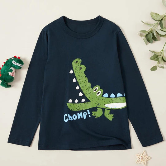 Boys Long Sleeve Crocodile Tee