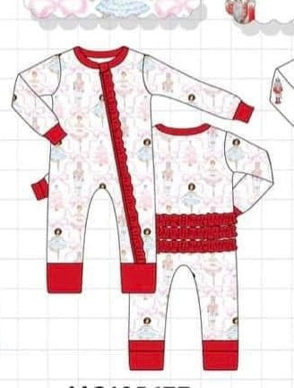 Girls Nutcracker Christmas Romper