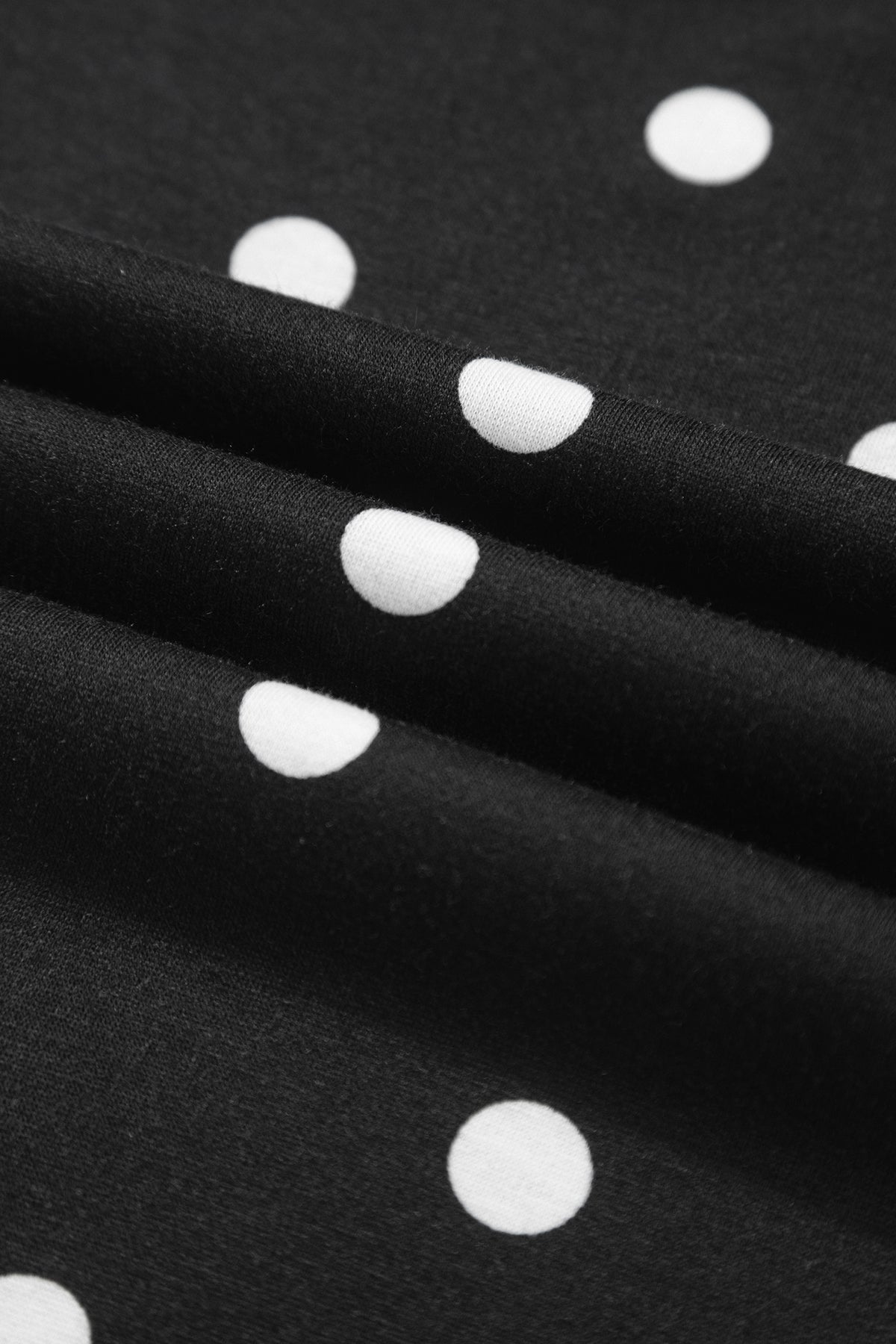 Polka Dot Half Sleeve Loose Top Elastic Waist Casual Pants Set