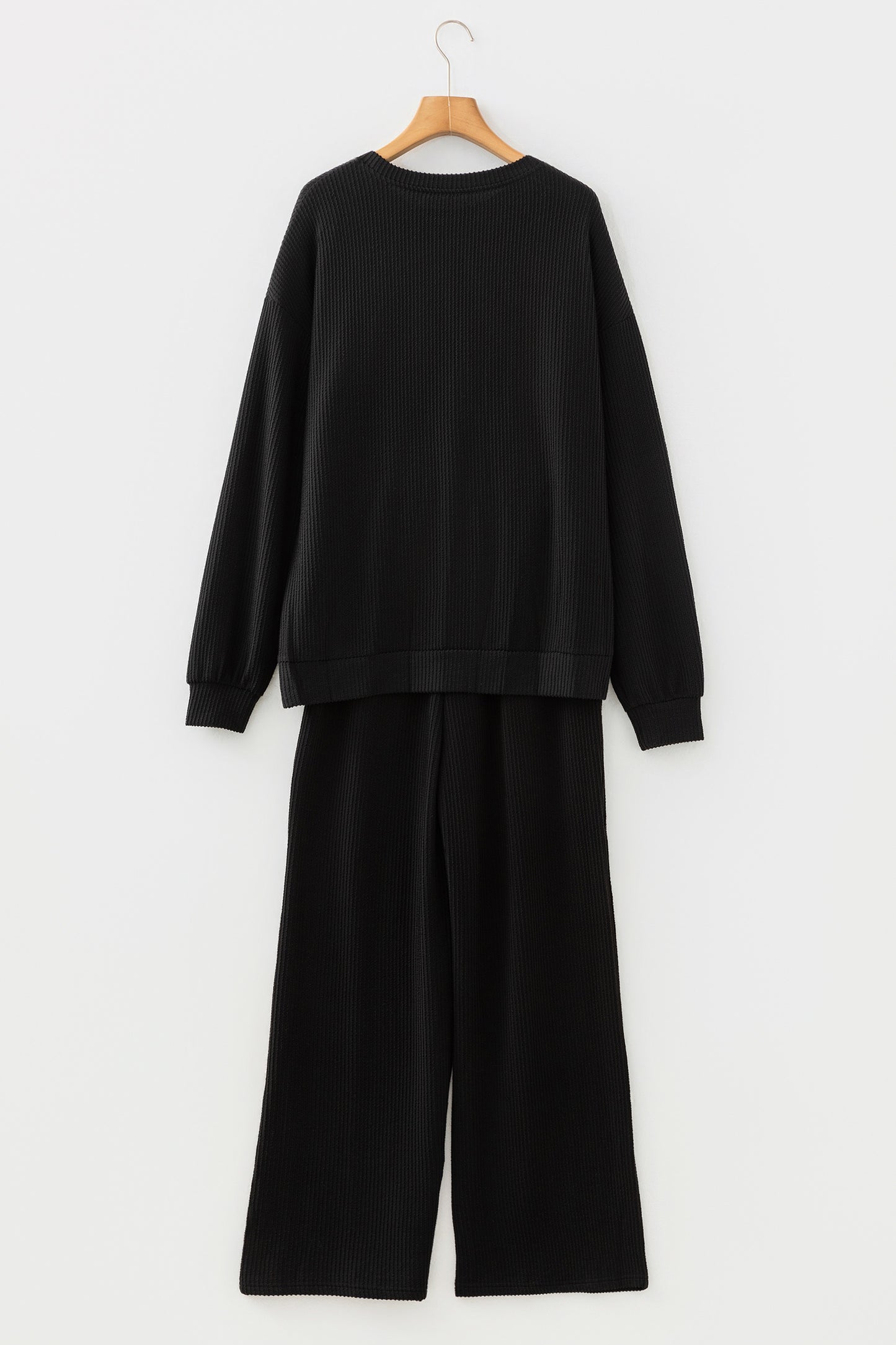 JOLLY Corded Long Sleeve Top and Pockets Pants Set