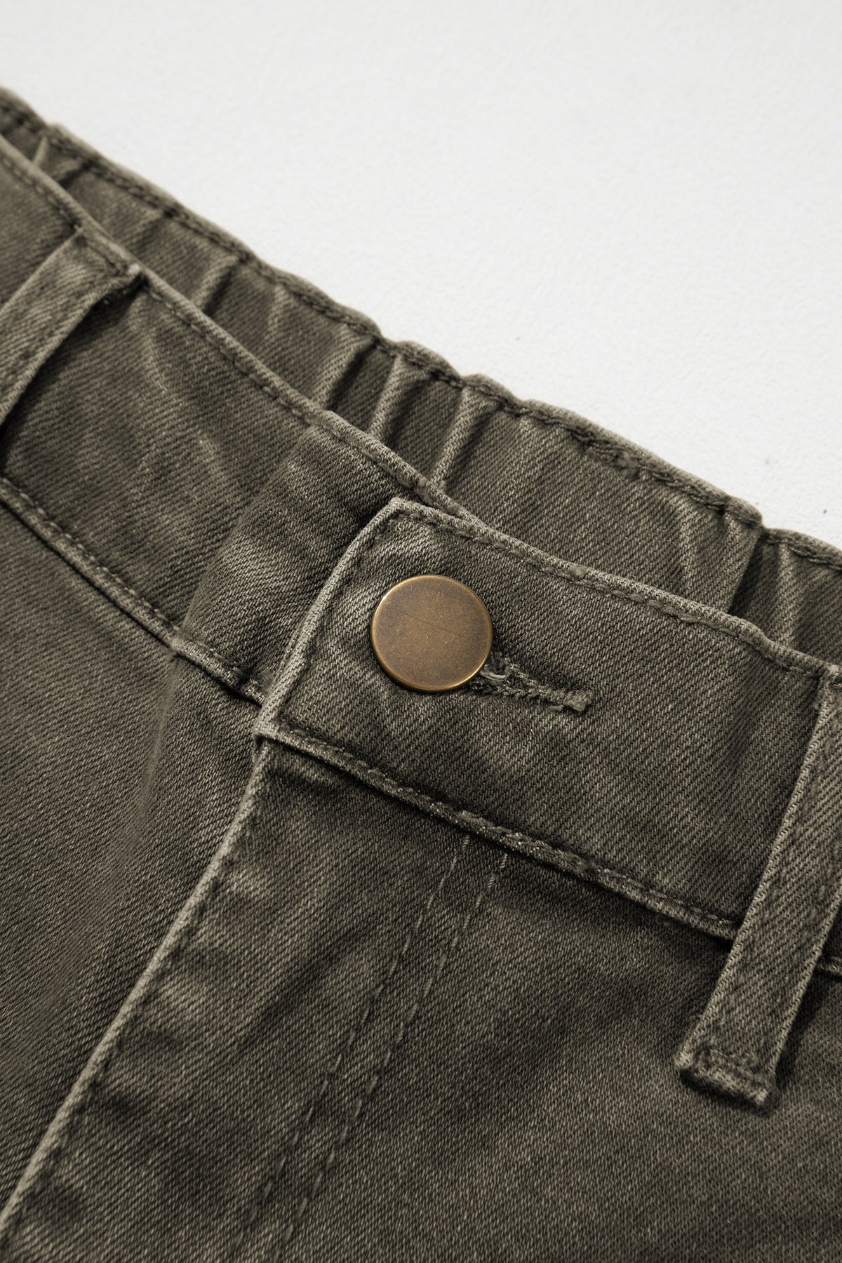 Square Patch Pocket Ankle-length Barrel Jeans