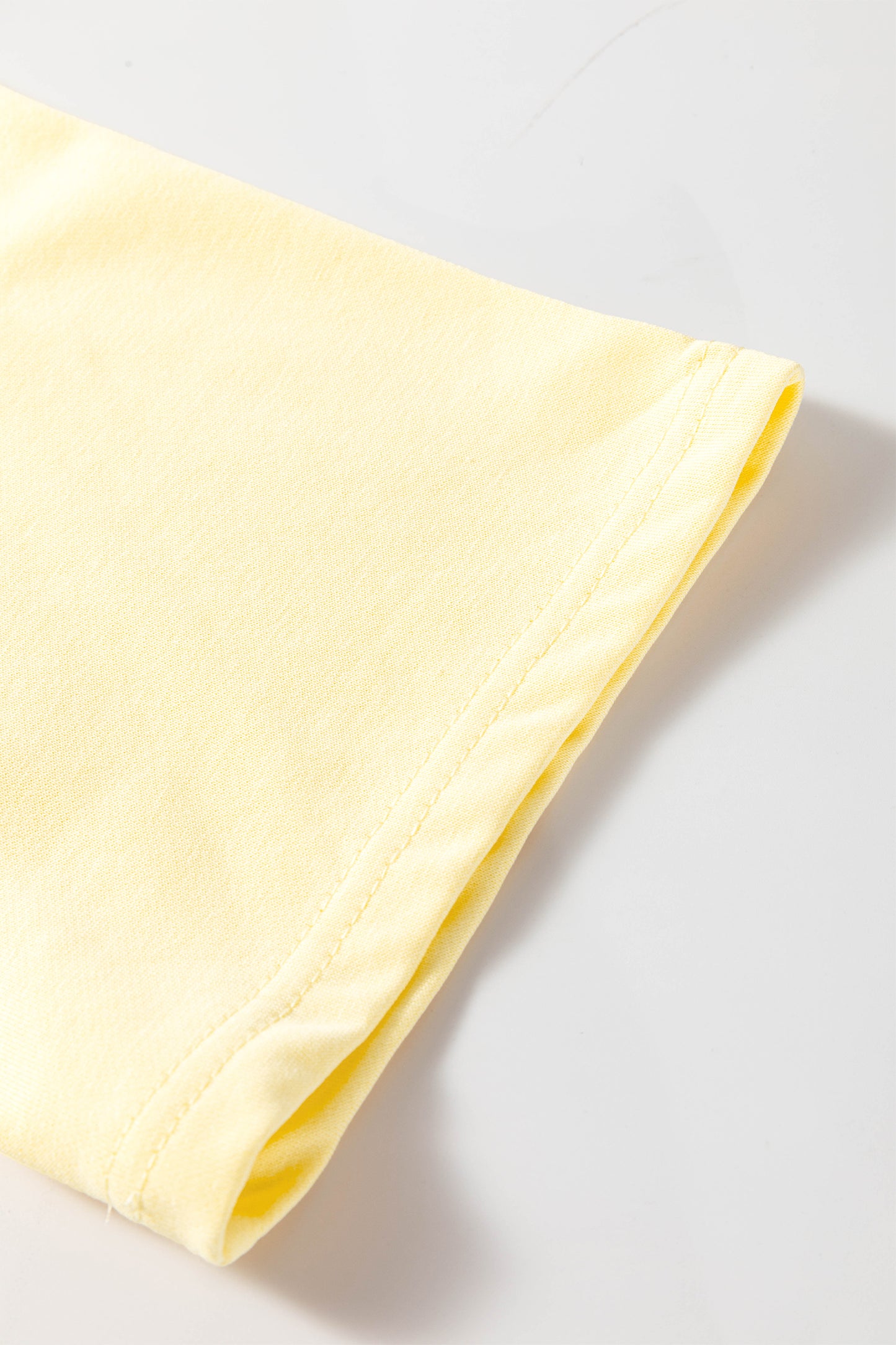 Eyelet Embroidered Lace Splicing Sleeve Loose T Shirt Dress - Yellow