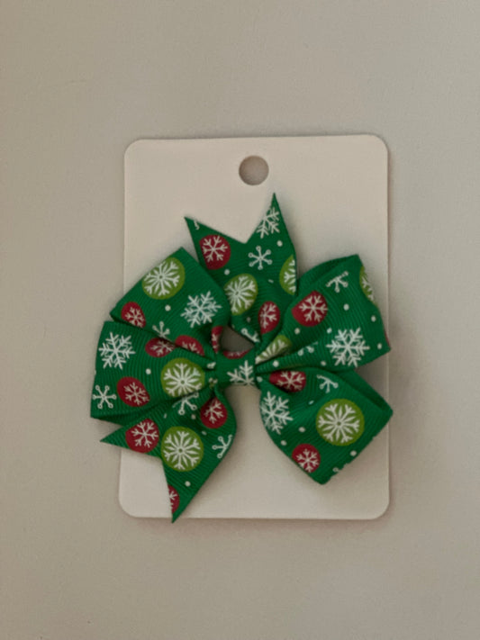 Green Christmas Bow